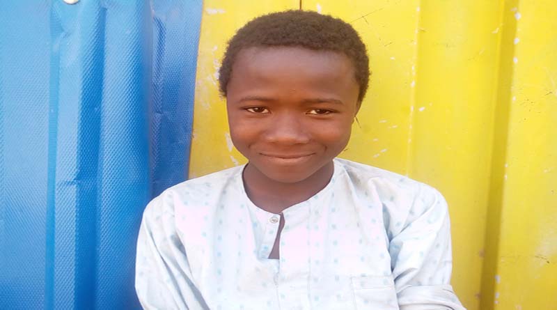Until recently Mustapha was in class 2 at his community’s junior secondary school, he had to quit schooling as he could not any longer cater for his educational needs
