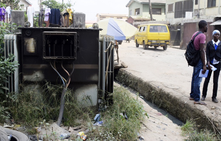 Moribund transformer at Sofunde, Agege, Lagos, December 3, 2017.
