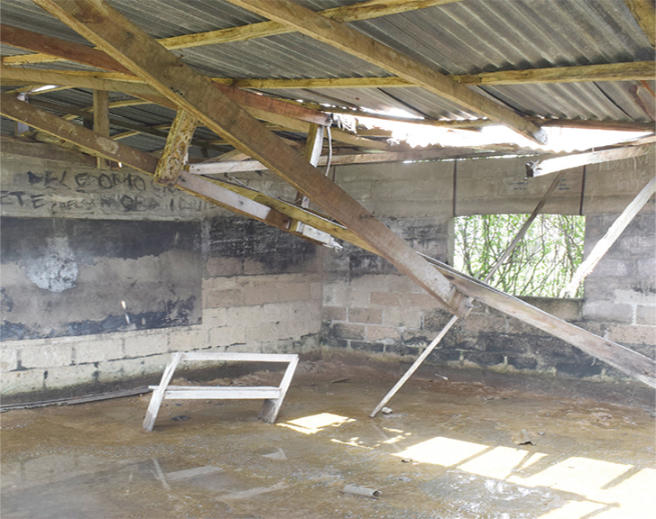 A wrecked classroom