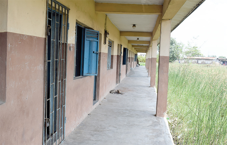 One of the blocks of classroom savaged by the community