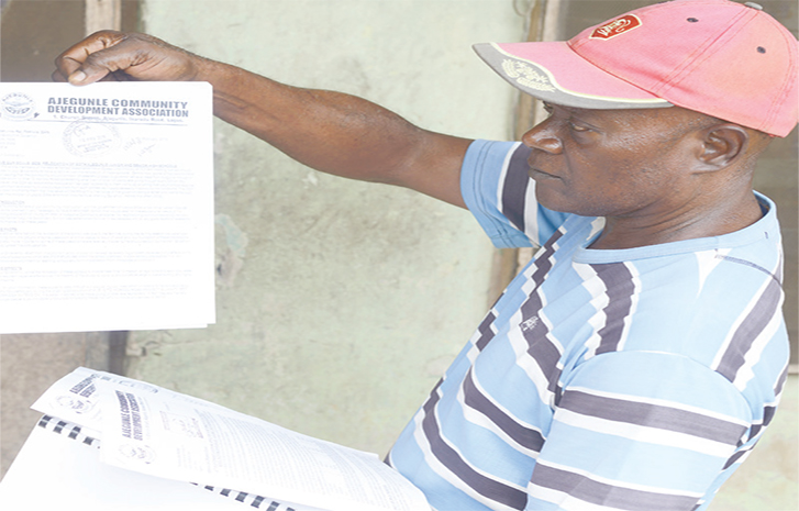 Otunba Ilesanmi shows some of the letters written and received from government