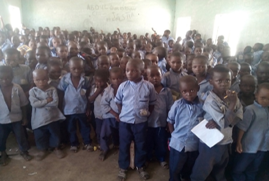 Pupils of one class, class 1A, Ibrahim Bako Nursery and Primary School Bauchi. Photo: Nura Faggo/Radio NIgeria