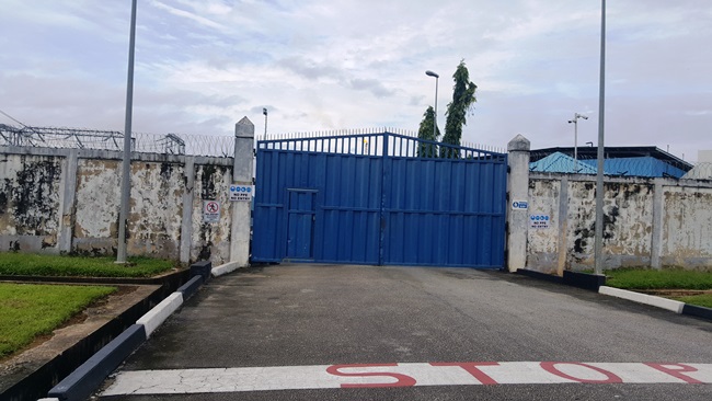 Entrance to Omoku NDPHC power project Omoku community in Rivers State