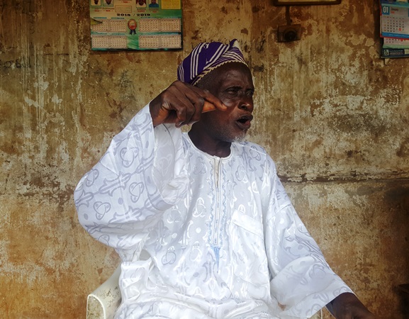 Rasheed Alimi Iraye Community Head who had waited for 25 years to be connected to the national grid Photo Credit: Olugbenga Adanikin, The ICIR