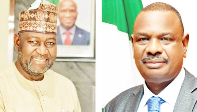 Minister of Power, Engr. Abubakar Aliyu and Acting managing director of TCN, Sule Ahmed Abdulaziz